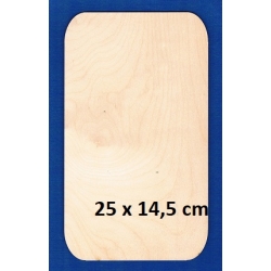 SKLEJKA #3mm Tabliczka 25x14,5cm , deseczka 25x14,5 podkładka 25x14,5 / zaokrąglone boki / 0435